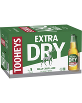 Tooheys Extra Dry Bottles 4.4% 24 Pack 345mL