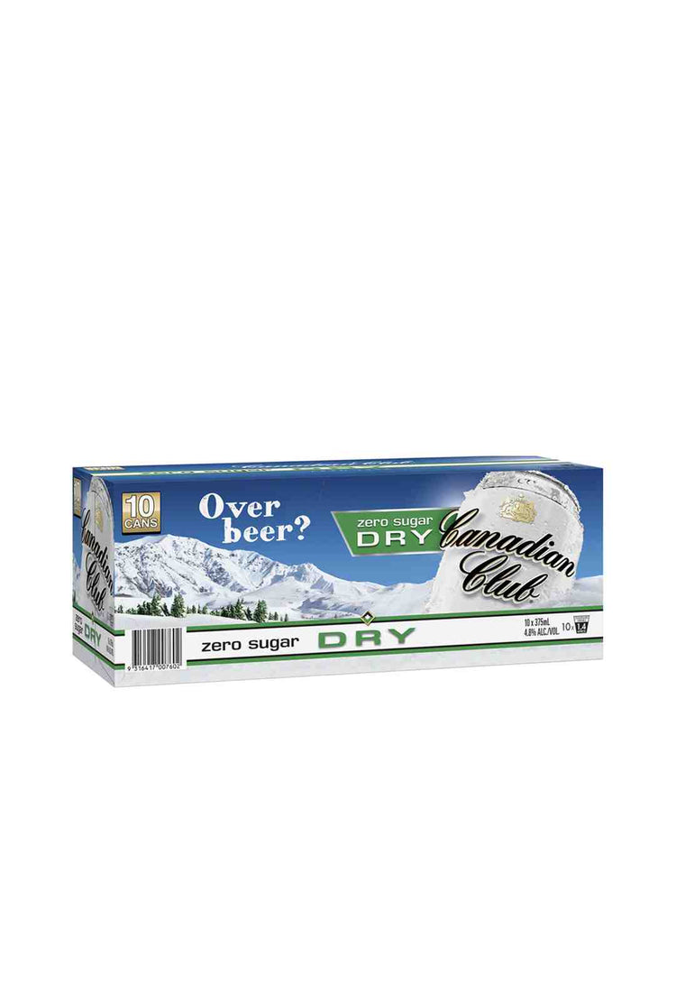 Canadian Club & Dry Zero 10 Pack Can 4.8% 375ml