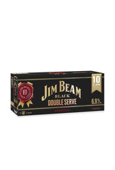 Jim Beam Black Double Serve 6.9% 10 Pack Cans 375ml