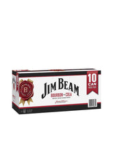 Jim Beam Bourbon & Cola 4.8% 10 Pack Cans 375ml