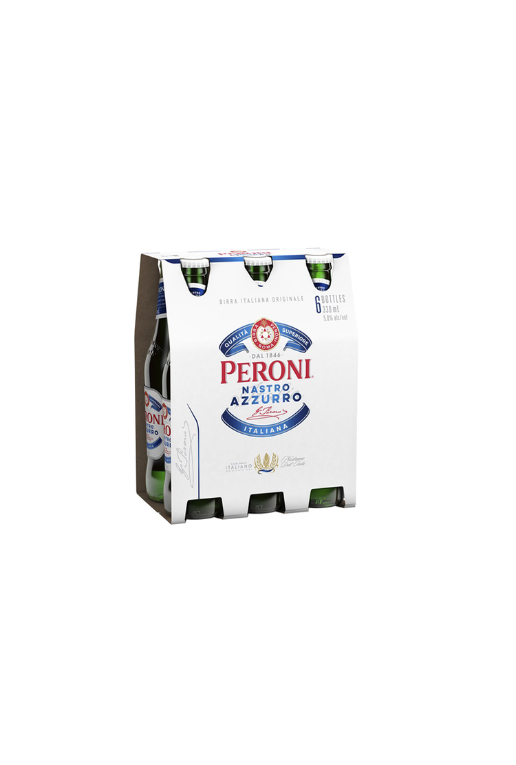 Peroni Nastro Azzuro Bottle 5.0% 6pack 330ml