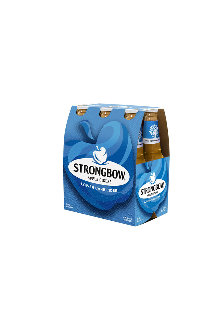 Strongbow Lower Carb Cider Bottles 5.0% 6pack 330mL