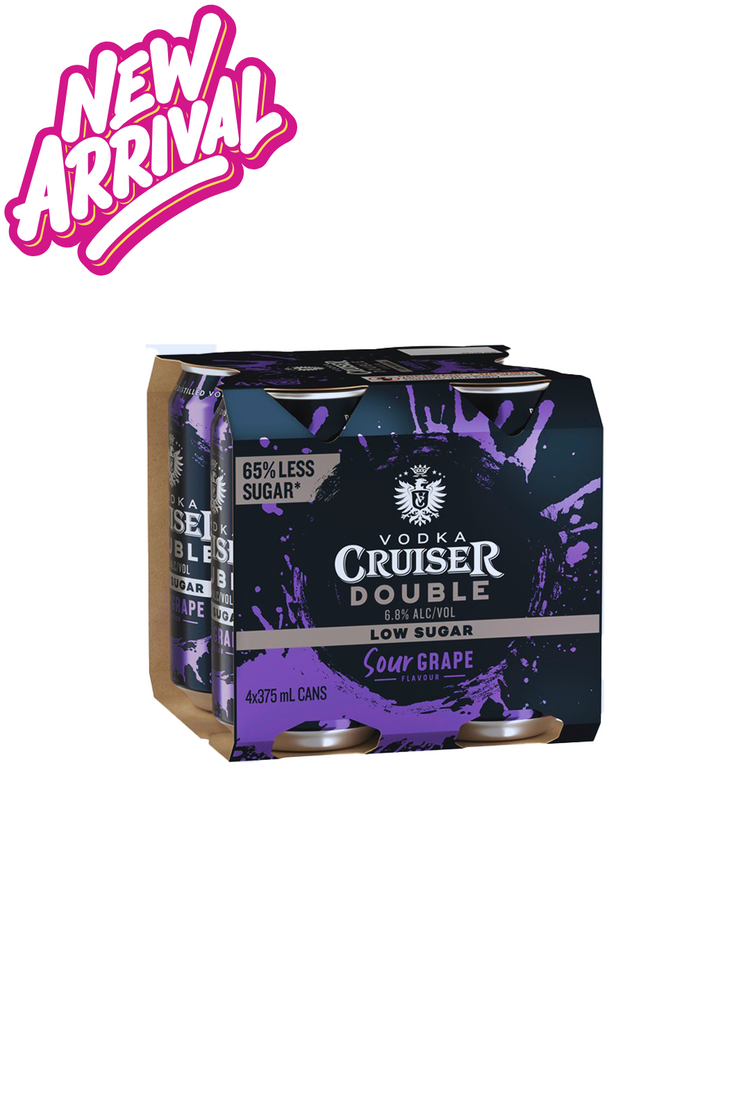 Cruiser Double Sour Grape Low Sugar 6.8% 375mL Cans