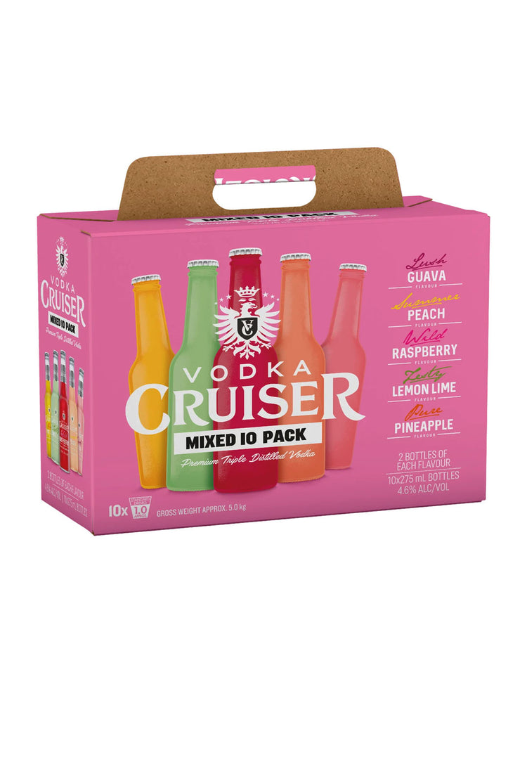 Vodka Cruiser Variety 10 Pack 4.6% 275ml Bottles