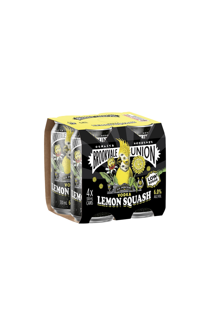 Brookvale Union Vodka Lemon Squash Can 4 Pack 330mL