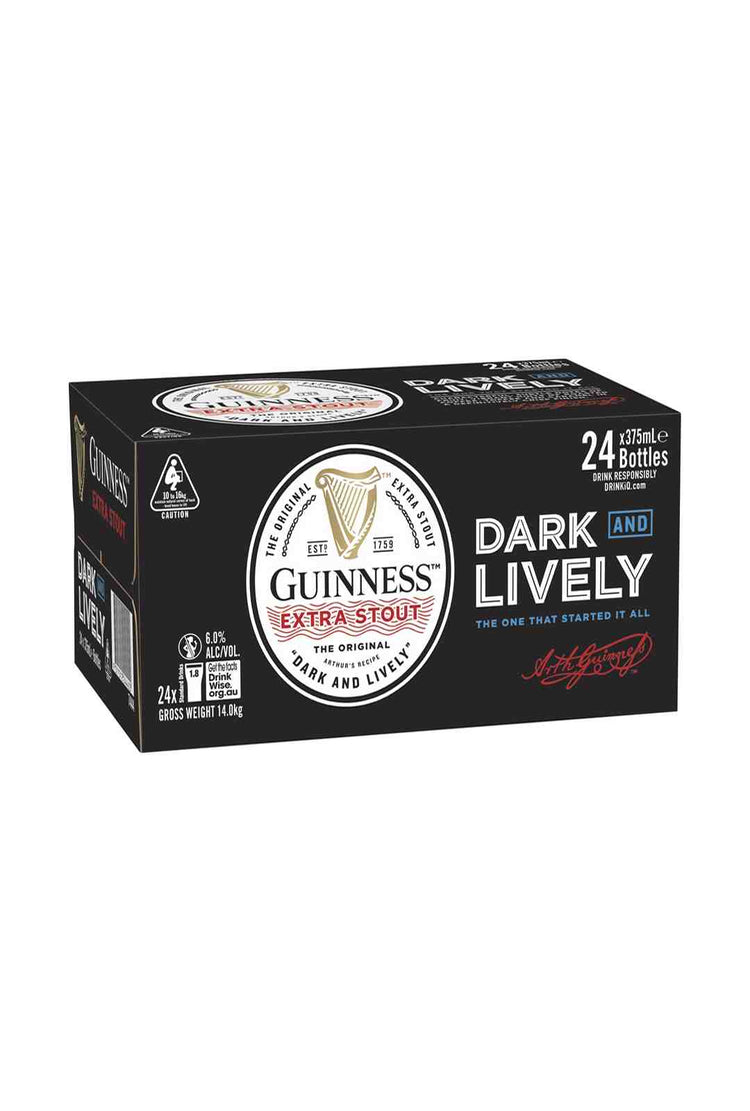 Guiness Extra Stout Bottles 6.0% 24pack 375ml