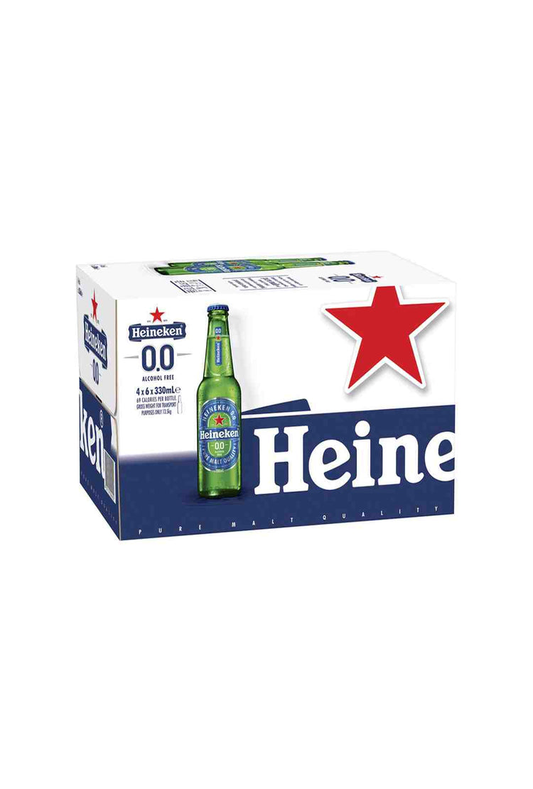 Heineken Zero Non Alcoholic Bottle 0.0% 24pack 330ml