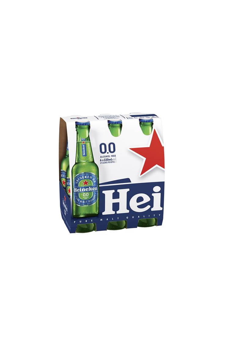 Heineken Zero Non Alcoholic Bottle 0.0% 6pack 330ml