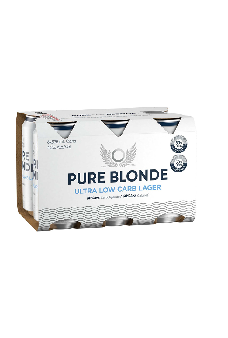 Pure Blond Ultra Low Carb Lager Cans 4.2% 6pack 375ml