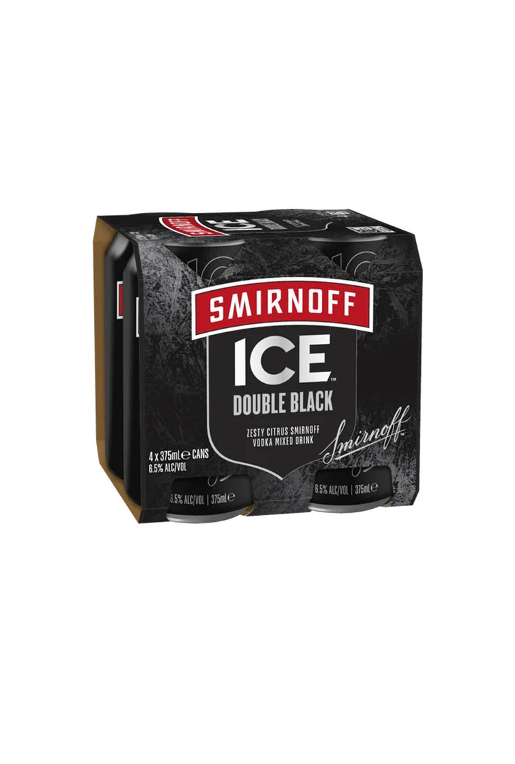 Smirnoff Ice Double Black 4 Pack 6.5% 375mL Cans
