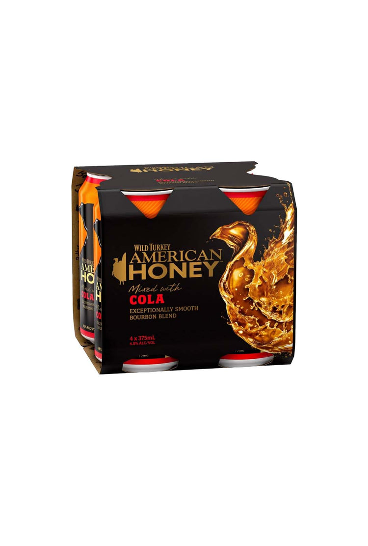 Wild Turkey American Honey Liqueur & Cola Cans 375mL